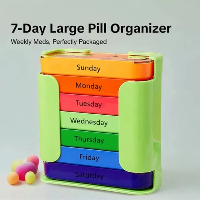 💊 Stay on Track - ✨7-Day Medication Organizer - For Effortless Health Management! 📅